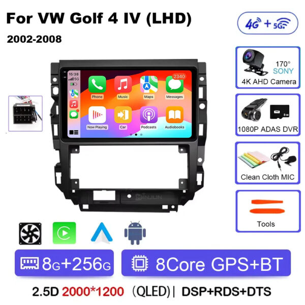 Car Radio Android 15 For Volkswagen VW Golf 4 IV Jetta MK4 Classics Multimedia Player Carplay GPS Android Auto Stereo DSP WIFI - Image 9