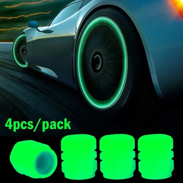 4/8pcs Luminous Tire Valve Caps Auto Car Motorcycle Bicycle Fluorescent Night Glowing Wheel Tyre Hub Valve Stem Caps Decoration - Image 12