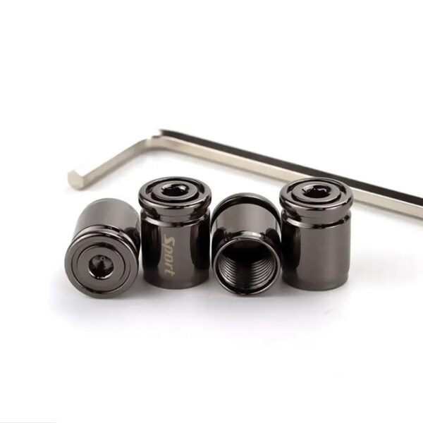 4x Titanium Anti-theft Car Tire Valve Cap Aluminum Sport Exterior Auto Air Caps - Image 9