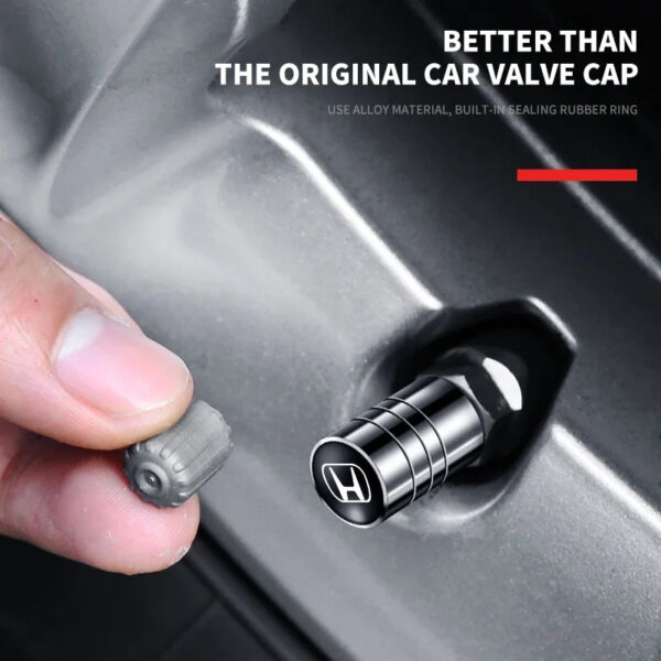 4pcs Metal Car Badges Wheel Tire Valve Caps Auto Accessories For Honda Civic Accord Fit CRV Jazz Odyssey Insight Legend HRV - Image 6
