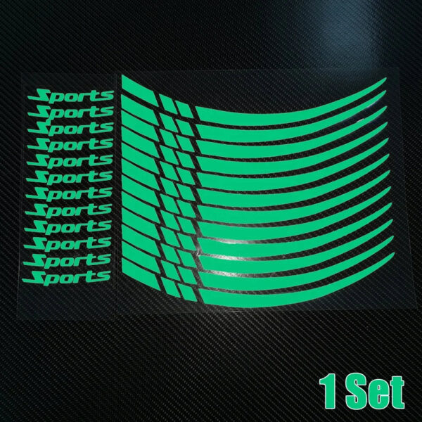 12x Universal Car Tire Sports Styling Warning Strip 18-21in Wheel Reflective Protective Sticker Auto Rim Decoration Accessories - Image 10