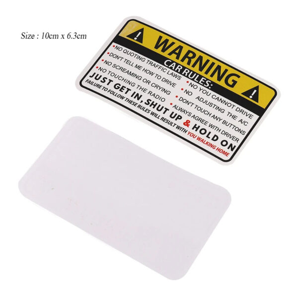 1 Pcs Decal Safety Warning Rules Decal PVC Car Stickers Auto NO AIRBAGS WE DIE LIKE REAL MEN for Car Audi Honda Toyota KIA - Image 2