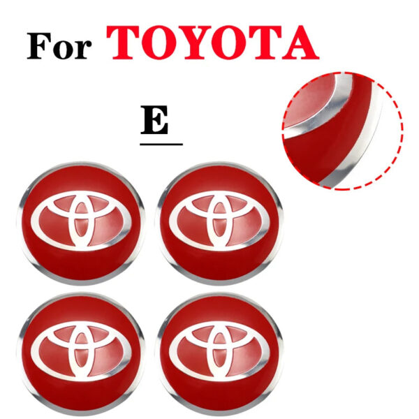 4pcs Car Wheel Stickers 56mm Auto Center Hub Cap Decal For Toyota Gazoo Racing TRD Corolla Yaris Chr Auris Rav4 Prius Prado - Image 10