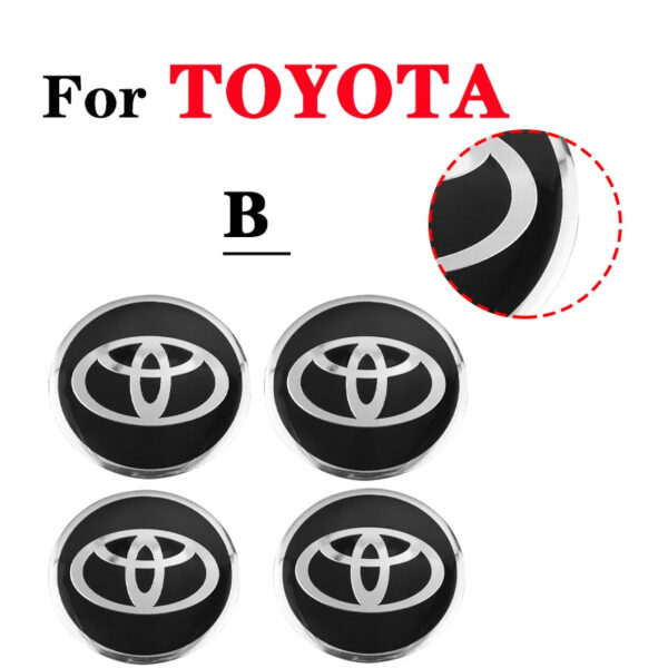 4pcs Car Wheel Stickers 56mm Auto Center Hub Cap Decal For Toyota Gazoo Racing TRD Corolla Yaris Chr Auris Rav4 Prius Prado - Image 13