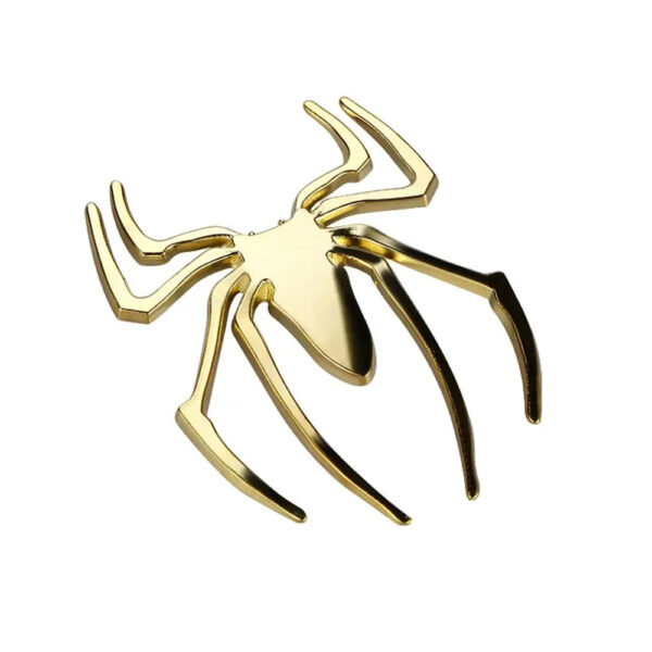 New Badge Silver/Gold Auto Decal Spider Shape 3D Car Stickers Metal Chrome - Image 8