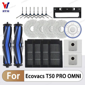 For Ecovacs T50 PRO OMNI /T50 AUTO DDX67 Robot Vacuum Cleaner Accessories Main Side Brush Mop Cloth HEPA Filter Dust Bag Parts