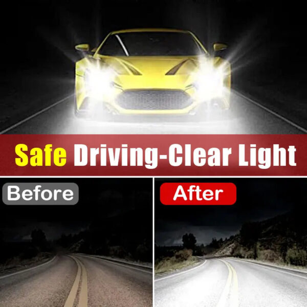 Car Headlight Restoration Polishing Kits Headlamp Scratch Remover Repair Cleaning Paste Remove Oxidation Headlight Polish Liquid - Image 6