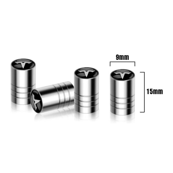 4Pcs/set Metal Car Valve Caps Motorcycle Bicycle Wheel Styling Tyre Hub Cap Decor For Tesla model S Model Y 3 X Auto Accessories - Image 2