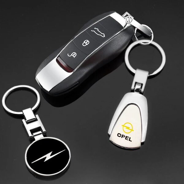 3D Metal/Leather Car Styling Keychain For Opel Corsa 2004 Astra D Combo Insignia Adam Mokka Key Chain Key Rings Auto Accessories - Image 4