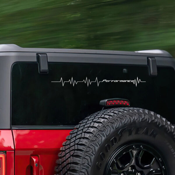Reflective Performance Heartbeat Line Sticker Car Windshield Windscreen Bumper Hood Decor Decal Auto Vehicle Vinyl Decoraion - Image 2