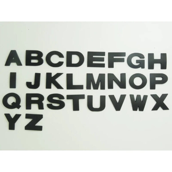 1PC Matte Black 3D Auto Metal Letter Emblem DIY Digital Alphabet Car Sticker Exterior High-About 25mm Accessory - Image 4