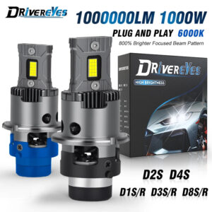 2PCS D2S D4S D2R LED Headlight HID D1S D3S D8S LED Headlamp Bulbs 1000000LM Xenon Car Lights Turbo Lamps Canbus 6000K Plug&Play