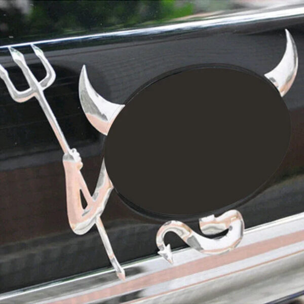 Car Rear Trunk Sticker Fashion 3D Little Devil Demon Styling Auto Emblem Logo PVC Decals Decoration DIY Car Accessories - Image 2
