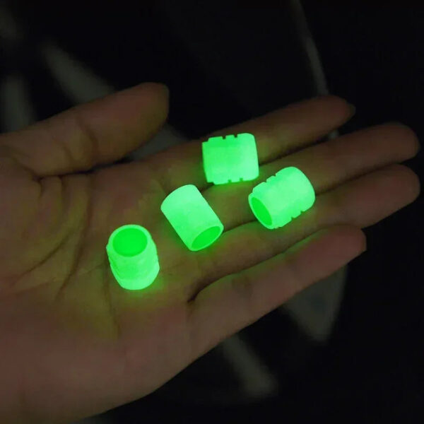 4/8pcs Luminous Tire Valve Caps Auto Car Motorcycle Bicycle Fluorescent Night Glowing Wheel Tyre Hub Valve Stem Caps Decoration - Image 4