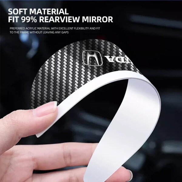 2Pcs Car Rearview Mirror Rain Eyebrow Carbon Fiber Pattern Rain Cover For Honda Civic Accord CRV Hrv Jazz Auto Accessories - Image 5