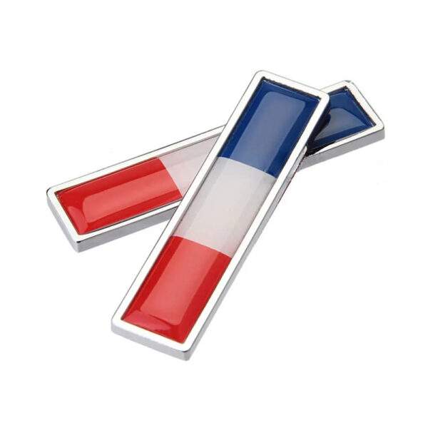 1 Pair France National Flag Metal Car Stickers Auto Styling Motorcycle Accessories Badge Label Emblem Car Stickers - Image 2