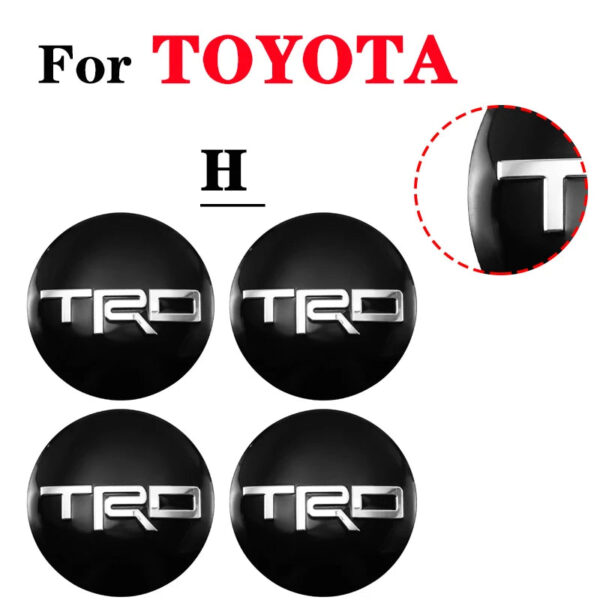 4pcs Car Wheel Stickers 56mm Auto Center Hub Cap Decal For Toyota Gazoo Racing TRD Corolla Yaris Chr Auris Rav4 Prius Prado - Image 17