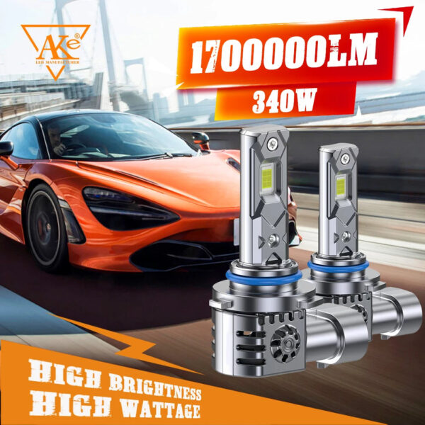 H11 Fog Lights Bulb Led Car Headlight H11 Light Bulbs Fan in Line 9005 9006 9012 Car Fog Bulb Plug and Play 1700000lm 6000K Lamp