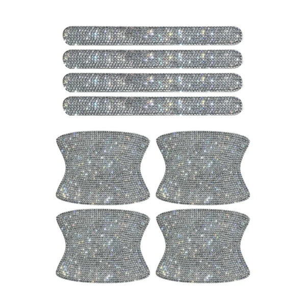 8Pcs Bling Crystal Diamond Rhinestone Car Door Handle Decoration Sticker Auto Handle Door Bowl Anti-scratch Protector Sticker - Image 13