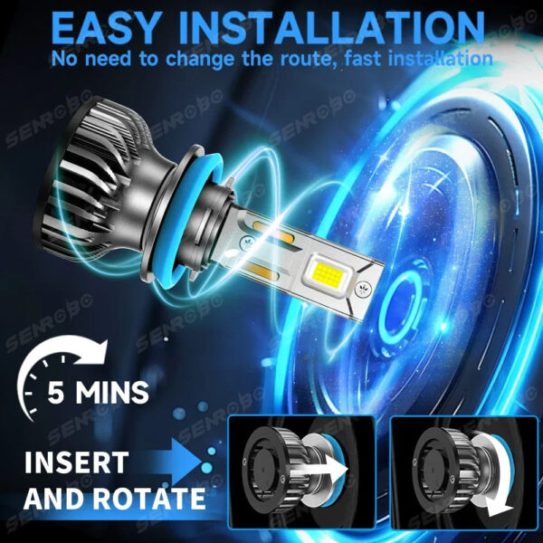360W H7 H4 H11 LED CANBUS Lamp 9005 HB3 9006 HB4 H8 H9 9012 HIR2 Car LED Headlight Bulb 120000LM 12V 24V Auto Headlamp - Image 3