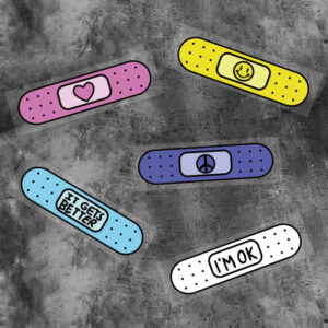 Band-aid Decals Cute Bandage Car Fuel Tank Stickers Funny Motor Body Scratches Decoration AUTO Accessories for Bumper Hood Door