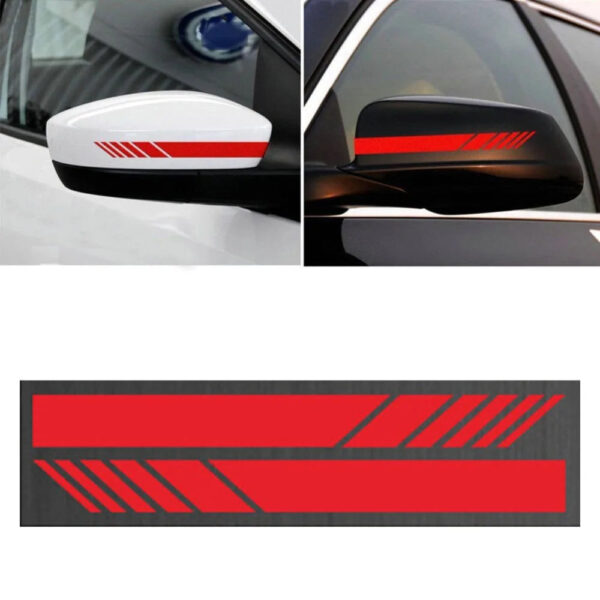 2Pcs Universal Auto Car Sticker Non Fading Fashion Color Stripe Car Sticker Racing Strips Side Rear View Mirror Decor Decal - Image 7