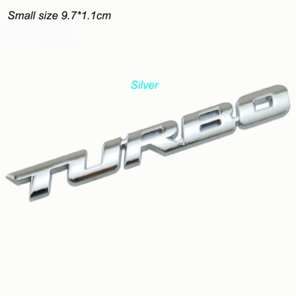 9.7*1.1 cm Car Styling Car Turbo Boost Loading Boosting 3D Metal Chrome Zinc Alloy 3D Emblem Badge Sticker Decal Auto Accessory - Image 8