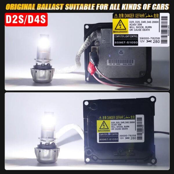2Pc D2S D4S LED Car Headlight Bulb Canbus Xenon Bulbs HID D1S D3S 1200000LM High Power Super Bright 6000K 12V Auto Lamp Light - Image 3