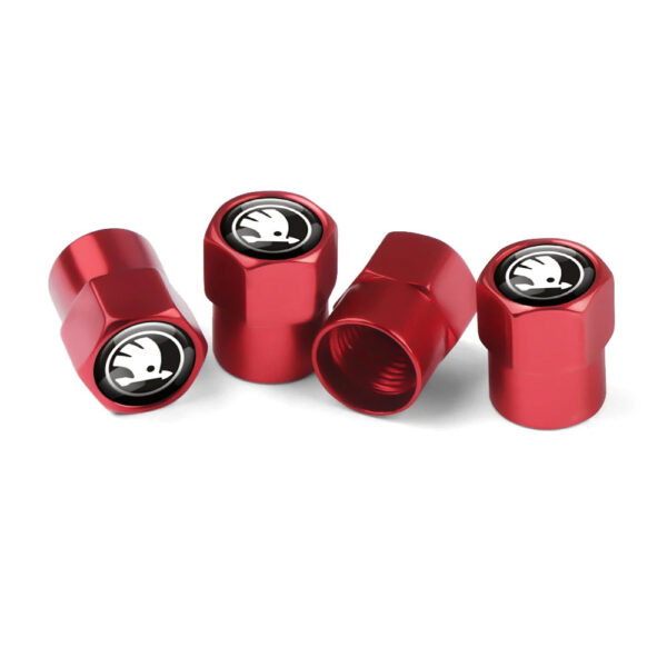Car Accessories 4pcs Badge Wheel Tire Valve Stem Caps Auto Airtight Covers For Skoda Octavia 2 3 Kodiaq Fabia Karoq Superb 3 VII - Image 7