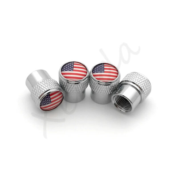 4Pcs USA US America Flags Logo Car Wheel Tire Valve Stem Caps Cover For Toyota Ford Chevrolet GMC VW Honda Jeep Auto Accessories - Image 12