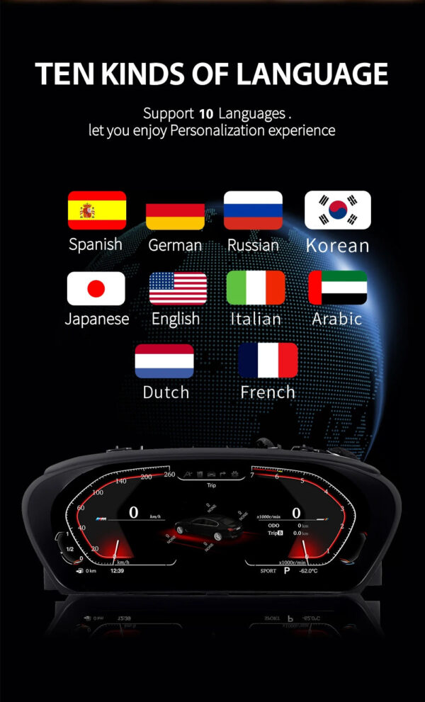 2025 Latest 12.3'' Original Digital LCD Dashboard For BMW X6 E71 E72 CCC CIC Cluster instrument Cockpit speedometer - Image 4