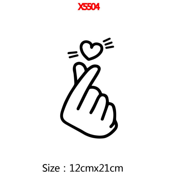 Lovely Korean Love Heart Stickers For Auto Window Decor Vinyl Decal Show Love Car Sticker - Image 2