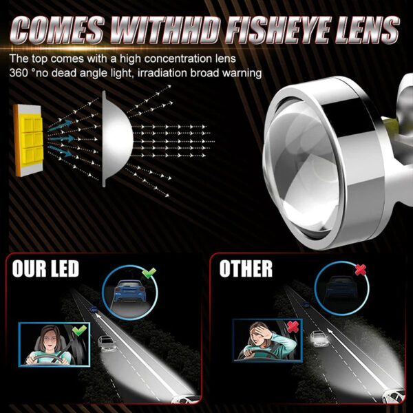 3000W 3000000LM H7 H4 Canbus Car Headlight Mini Lens H11 H8 9005 9006 HB3 HB4 LED Projector Bulb 6000K Auto Motorcycle Mini Lens - Image 3