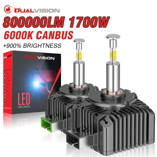 D3S D1S LED Headlights Canbus 1:1 HID D2S D4S D5S D8S D1R D2R D3R D4R Auto Lamp 8000000LM 1700W Plug&Play Turbo LED Bulb For Car