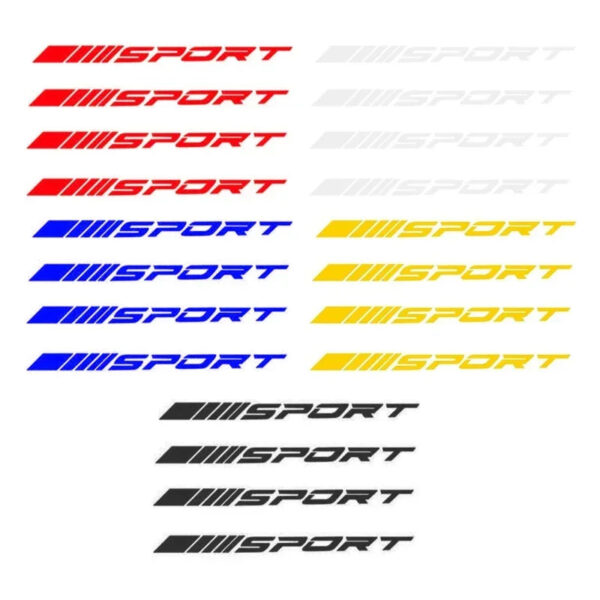 4pcs Waterproof Car Reflective Stickers Wheels Rims Sport Racing DIY Decorative Stripes Decal Emblem Auto SUV Truck Accessories - Image 4
