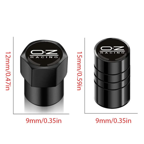 4PCS Universal Car Stickers Metal Wheel Tire Valve Caps Auto Bike Bicycle Accessories Case For OZ Racing Logo Car Styling - Image 4