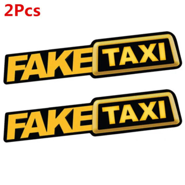 Funny FAKE TAXI Car Auto Sticker FakeTaxi Decal Emblem Self Adhesive Vinyl Universal For BMW Ford Toyota VW Honda Kia Opel Kia - Image 10