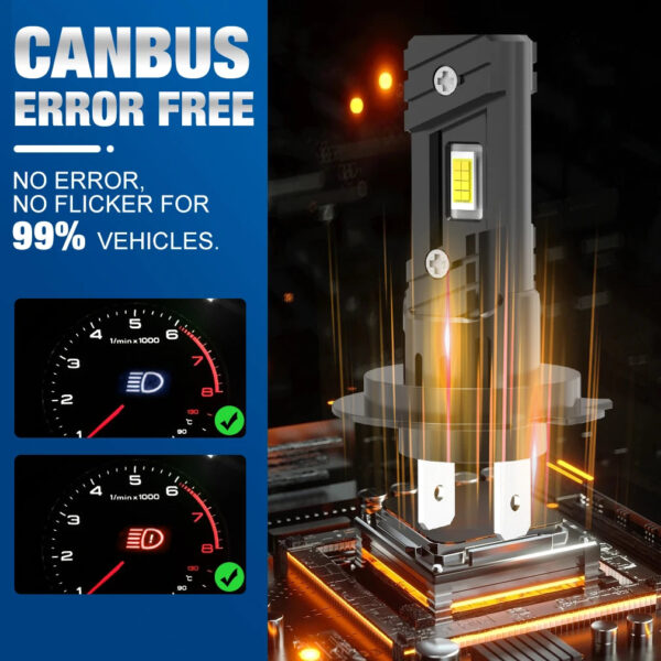 XSTORM 2PCS H7 LED Headlight Bulb 100W 20000LM CPS LED Canbus Auto Lamps 6500K LED Lights Bulb For Car 12V Truck Headlight - Image 3