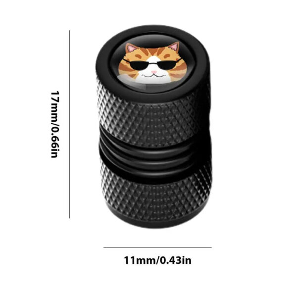 4Pcs Tire Valve Stem Cap Covers Leak-Proof Aluminum Alloy Tire Air Cap Car Cat Tire Caps Valve Cover For Tires Wheel Parts - Image 7