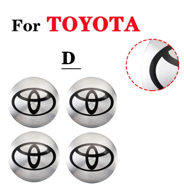 4pcs Car Wheel Stickers 56mm Auto Center Hub Cap Decal For Toyota Gazoo Racing TRD Corolla Yaris Chr Auris Rav4 Prius Prado - Image 14