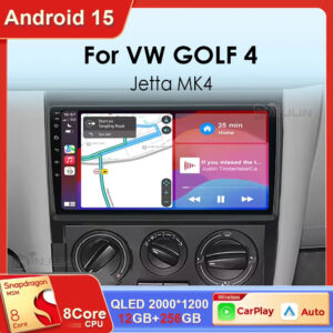 Car Radio Android 15 For Volkswagen VW Golf 4 IV Jetta MK4 Classics Multimedia Player Carplay GPS Android Auto Stereo DSP WIFI
