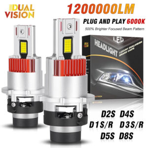 2Pc D2S D4S LED Car Headlight Bulb Canbus Xenon Bulbs HID D1S D3S 1200000LM High Power Super Bright 6000K 12V Auto Lamp Light