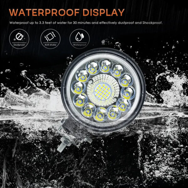 Auto Work Light 99W 123W Led Light Round Square LED Offroad LED Bar 4 Inch Spot Flood Fog Lamp12V 24V Off Road 4x4 1/2/4pcs - Image 4