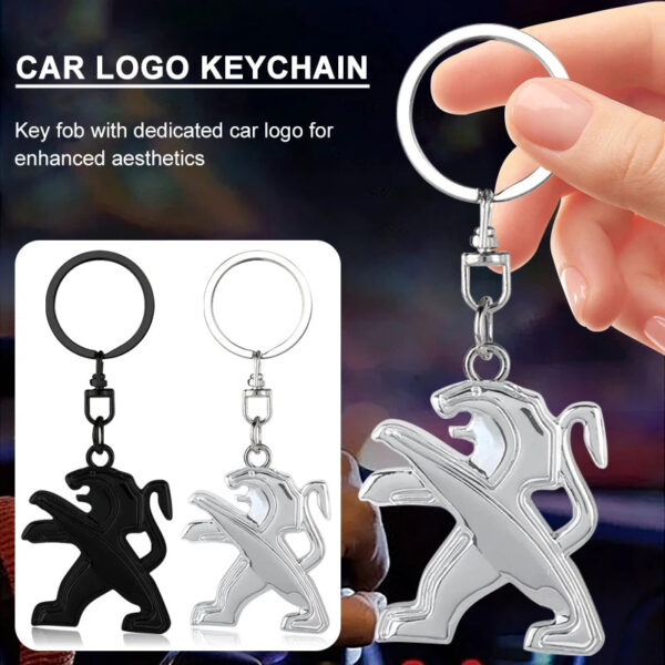 Car Key Chains Keyring Pendant Metal Keychain Holder Auto Accessories For Peugeot BB1 HX1 Partner 3008 4008 2008 5008 4007 6008 - Image 2