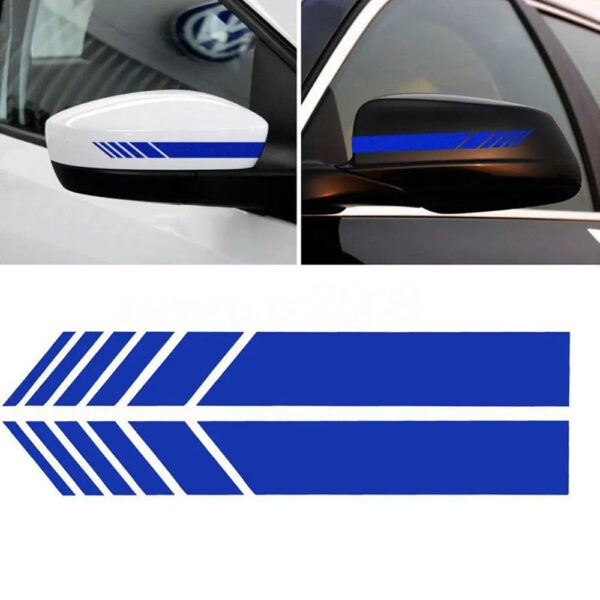 2Pcs Universal Auto Car Sticker Non Fading Fashion Color Stripe Car Sticker Racing Strips Side Rear View Mirror Decor Decal - Image 11
