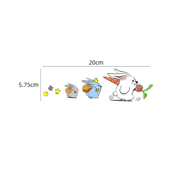 Cute Bunny Sticker Car Animal Styling Funny Rabbit Decor Decals Auto Motorcycle Body Bumper Cartoon Stickers Decoration - Image 7