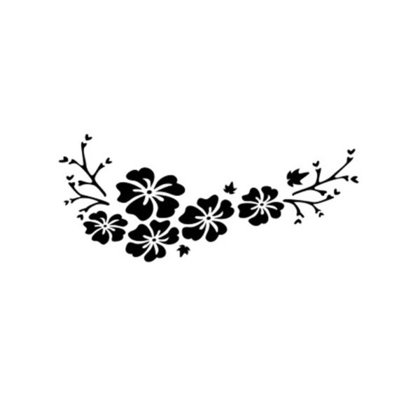Car Flower Blossom Vinyl Decal Stickers Car Window Bumper Door Scratch Cover Decals Auto Motorcycle Stickers Exterior Decoration - Image 5