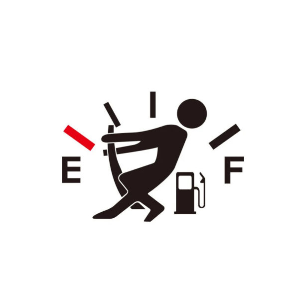 New 1PC Funny Car Stickers High Gas Consumption Decal Fuel Gage Empty Stickers Waterproof Auto Tank Stickers For Car Styling - Image 7