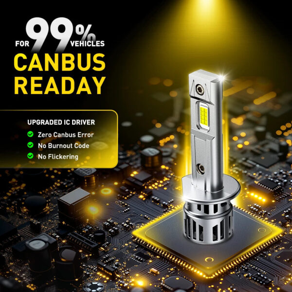 AUXITO 2Pcs Turbo H1 LED Bulb Headlight Canbus No Error For Ford Fiesta Mondeo MK4 Focus MK2 Galaxy Transit Car Lamp 30000LM 12V - Image 3