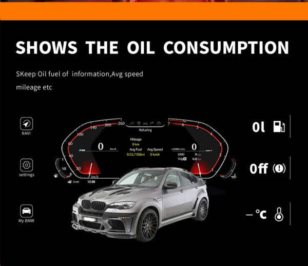 2025 Latest 12.3'' Original Digital LCD Dashboard For BMW X6 E71 E72 CCC CIC Cluster instrument Cockpit speedometer - Image 6